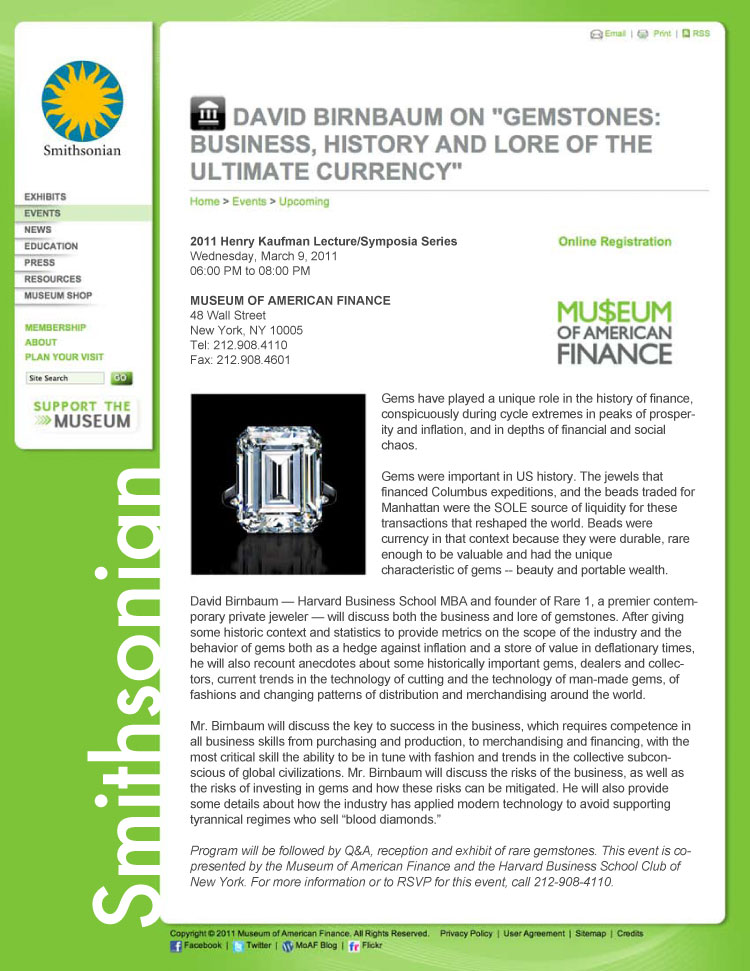 Demanding? In search of excellence? David Birnbaum Rare 1  rare jewels offers the 'best of all worlds' -  world's rarest brand.